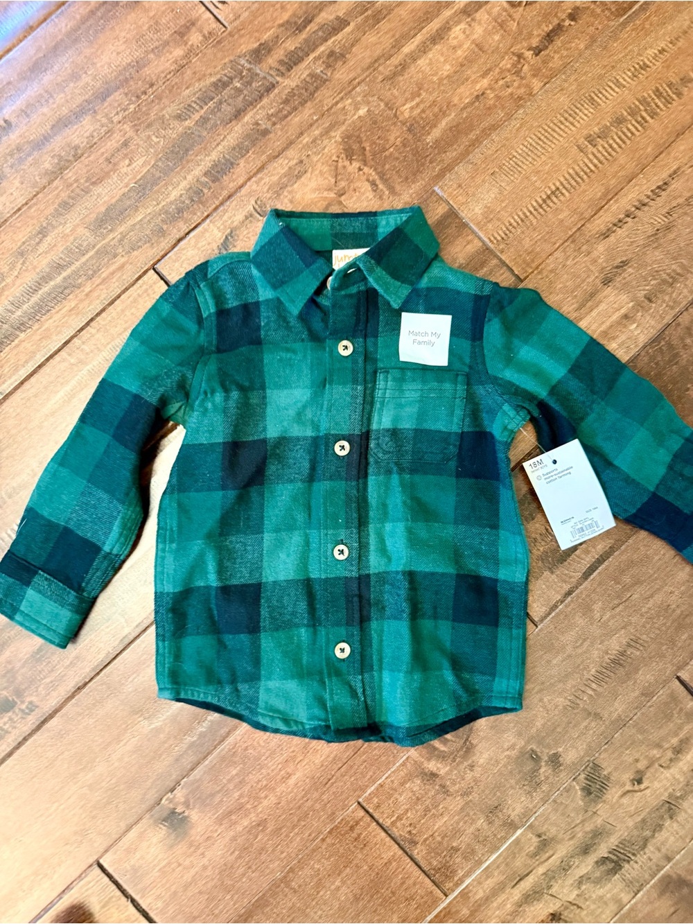 jumping beans Green Plaid Button-Down Shirt